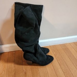 Womens size 8 black thigh boots
